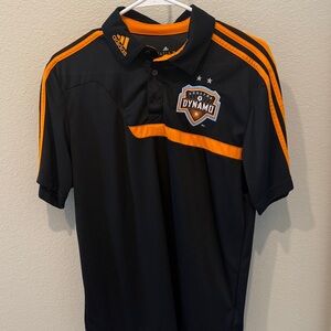 Adidas Houston Dinamo Black and Orange with Dynamo Emblem